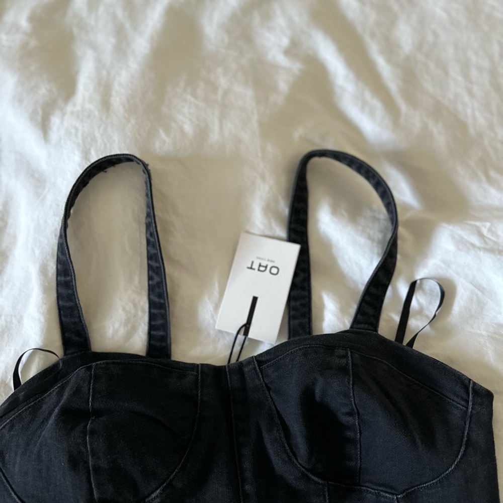 OAT New York Denim Top NWT - Picture 2 of 4